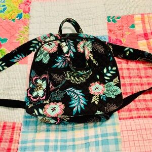 Vera Bradley Black Floral Backpack